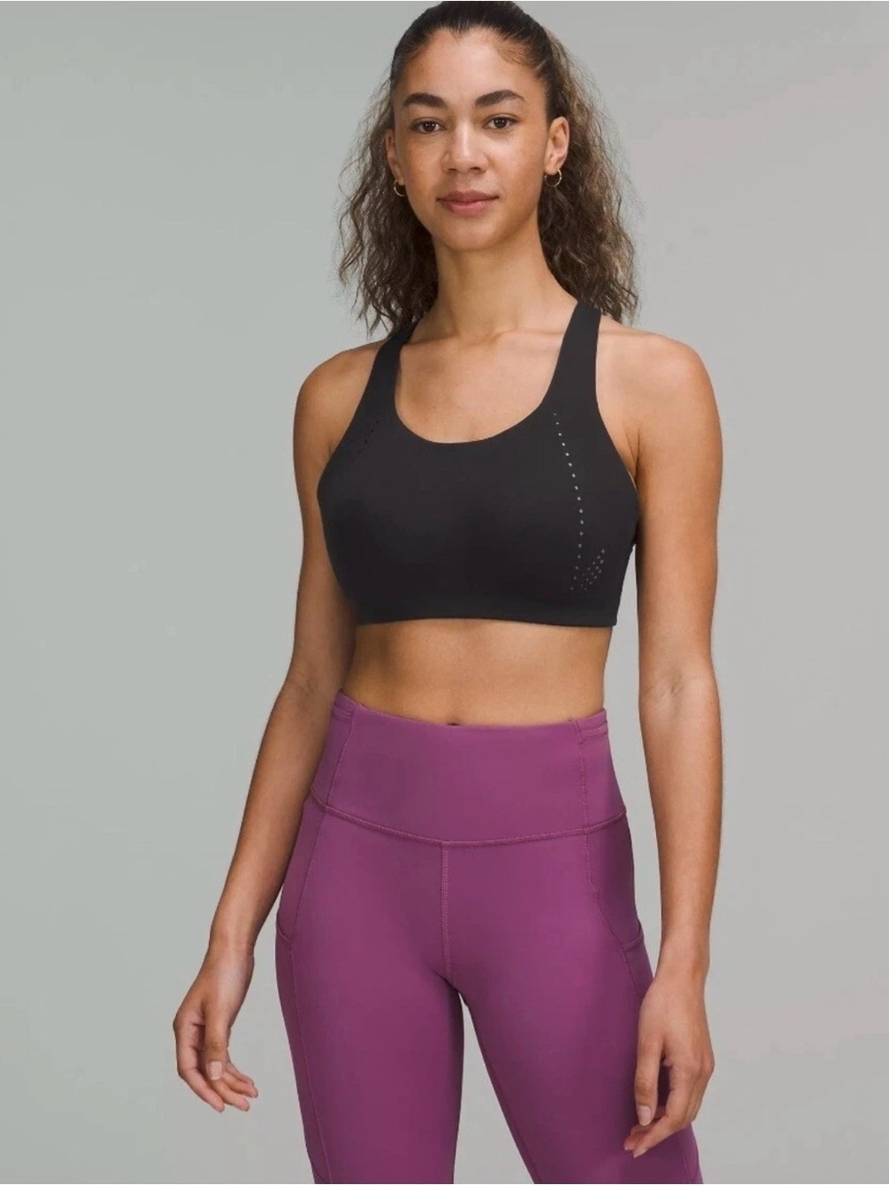 Lululemon women’s Black air support bra size 36DDD NWT